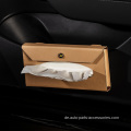Lederauto Tissue Box Auto Visiergewebehalter